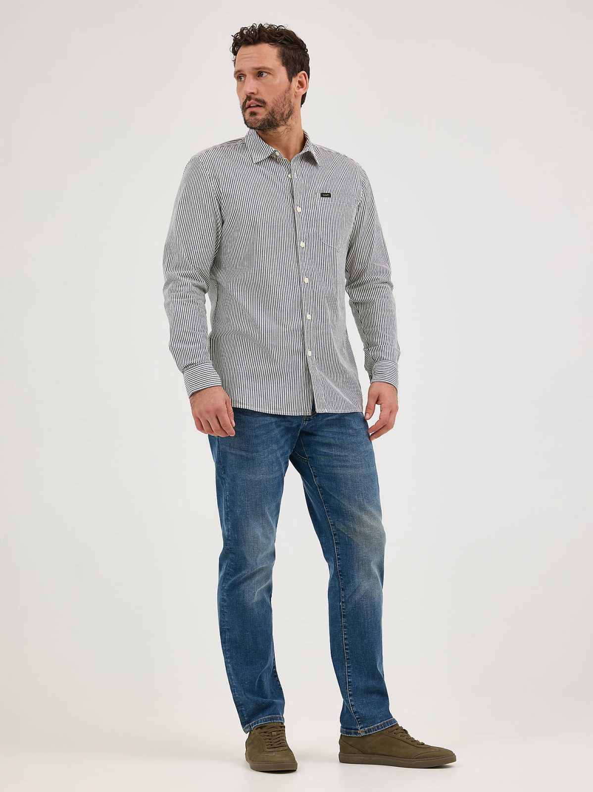 Men's Extreme Motion All Purpose Stripe Button Down Shirt - view 4
