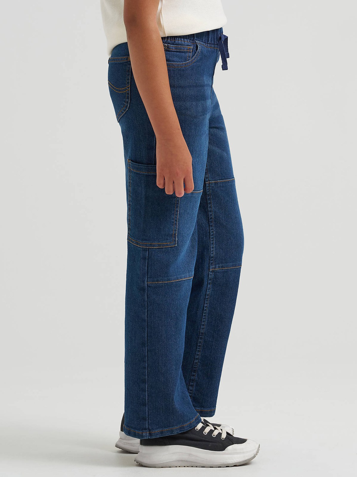 Girl's Wide Leg Cargo Pull On Jean - view 4