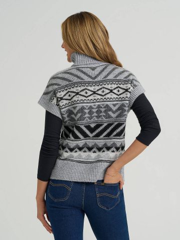 Women's Sleeveless Turtle Neck Sweater Vest