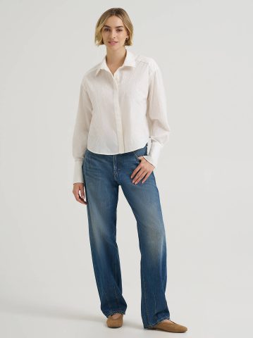 Women's Embroidered Button Down Shirt