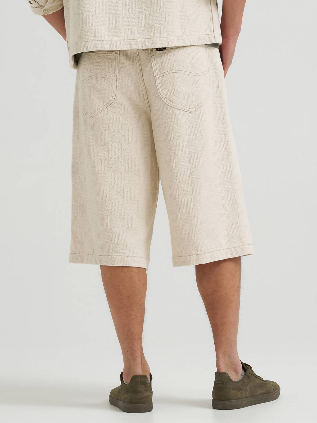 Men's Loose Jacquard Drawstring Jort - view 4