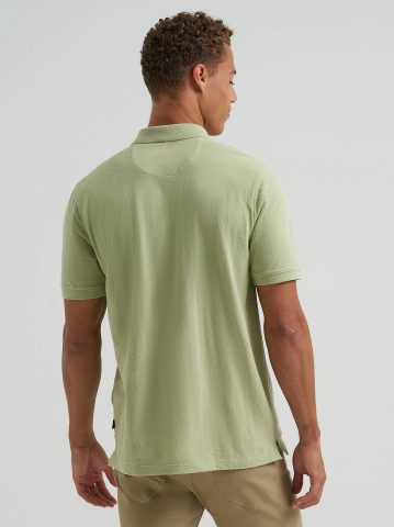 Men's Solid Mini Pique Polo Shirt