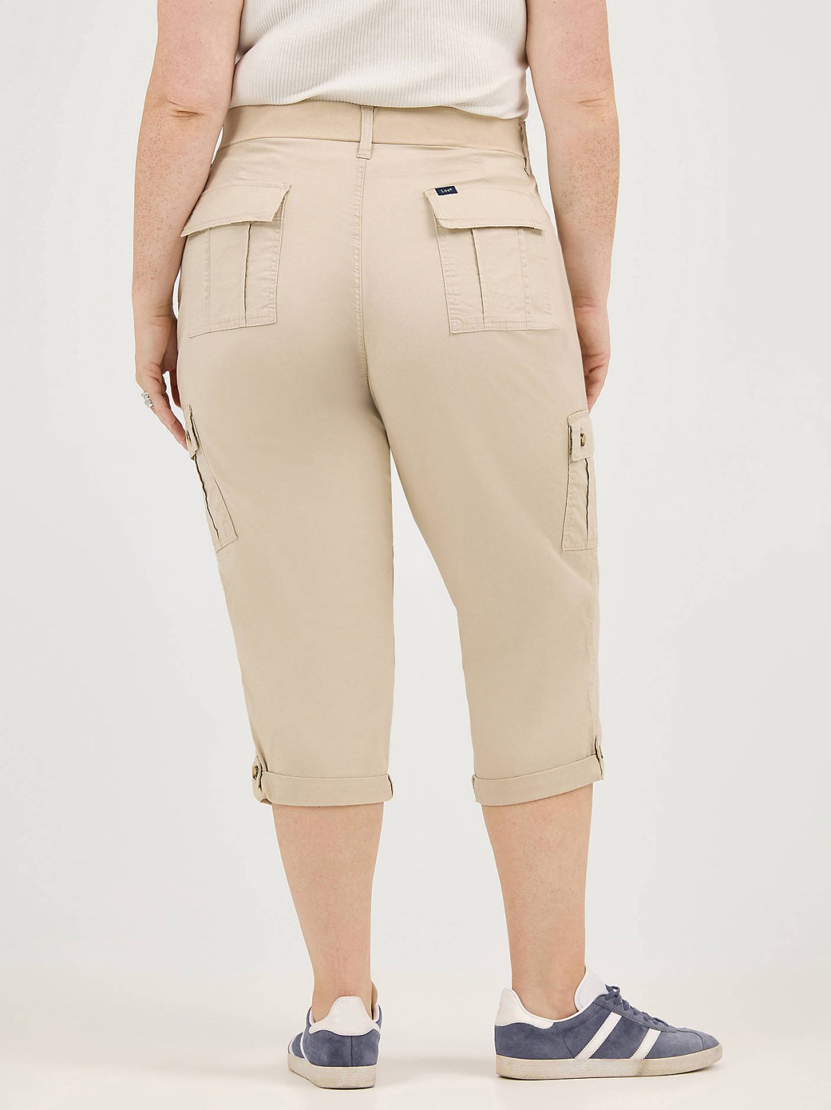 Women's Ultra Lux Comfort with Flex-To-Go Relaxed Fit Cargo Capri (Plus) - view 3