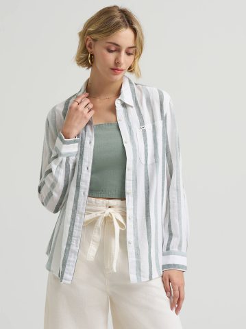 Women's All Purpose Print Button Down Shirt