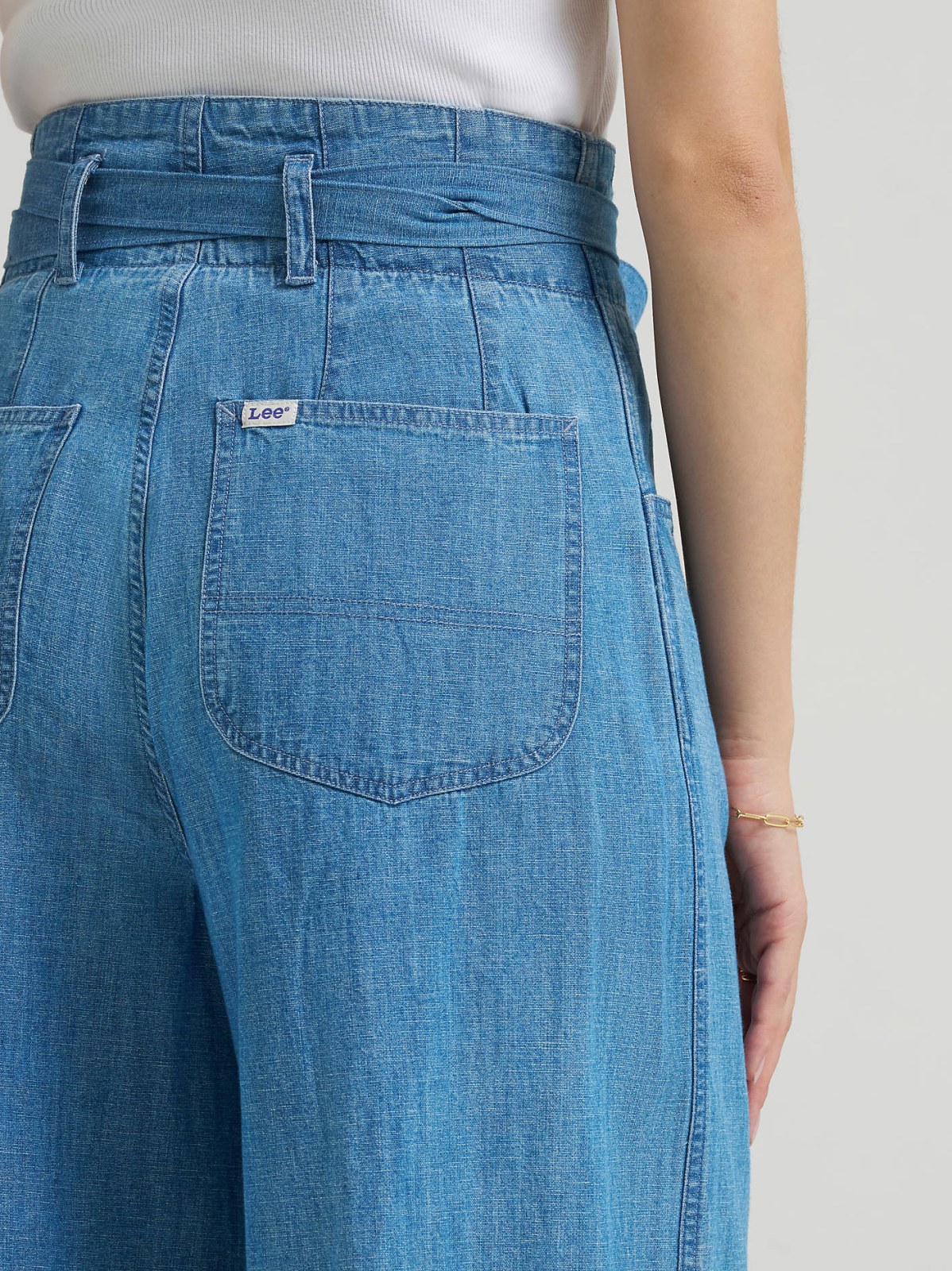 Women's High Rise Pleated Linen Trouser Pant - view 6