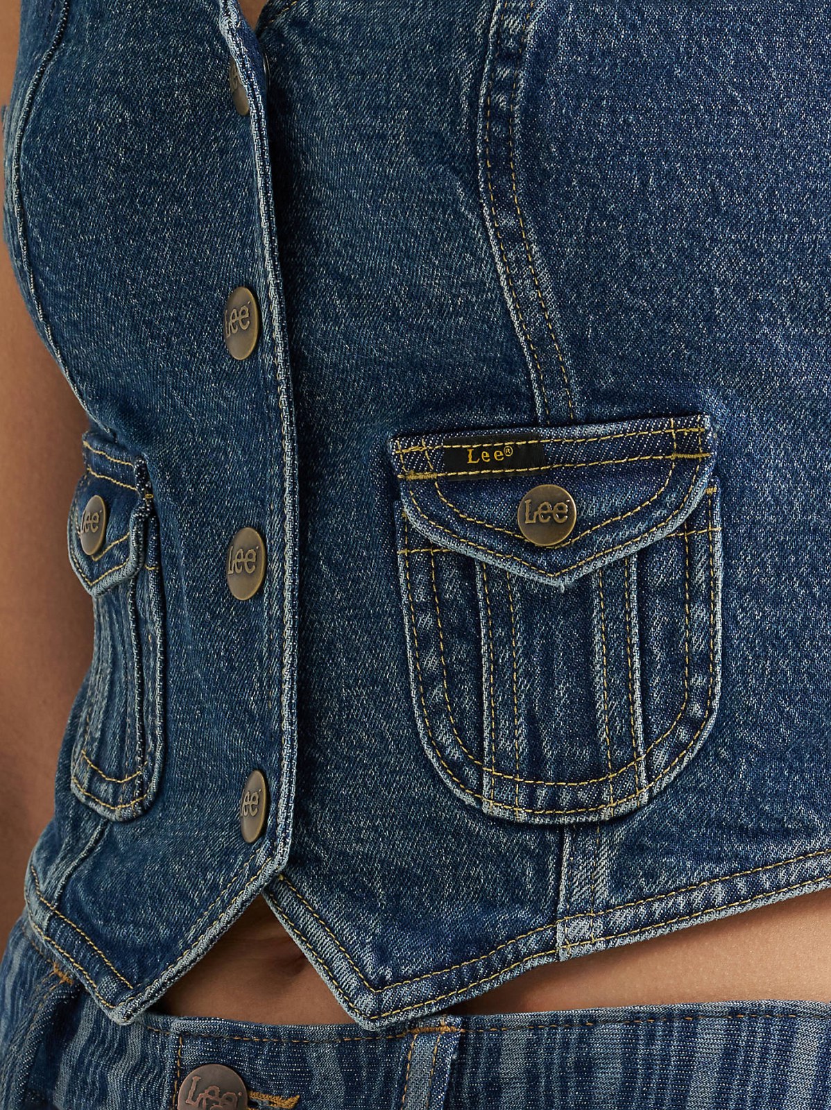 Women's Denim Bow Vest - view 5