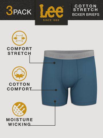 Men's 3-Pack Comfort Stretch Boxer Briefs