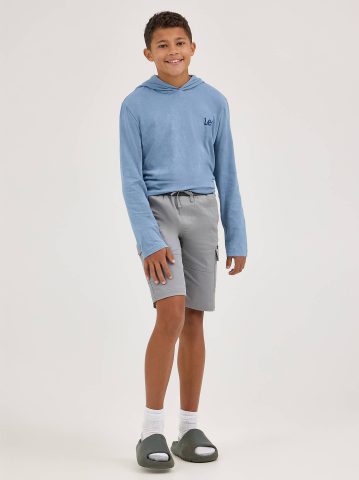 Boy's Rib Stretch Pull On Cargo Short