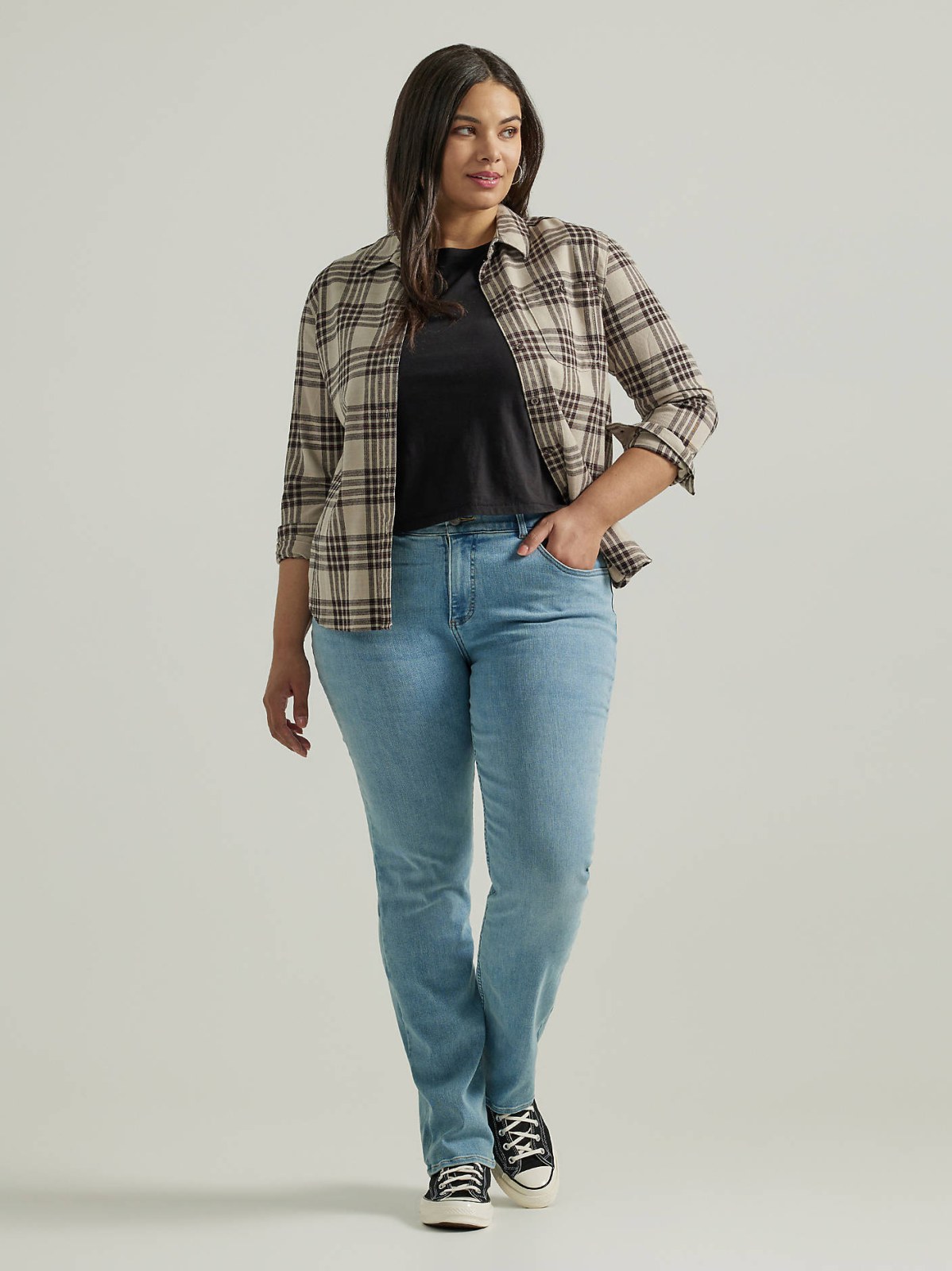 Women's Ultra Lux Comfort with Flex Motion Straight Jean (Plus)