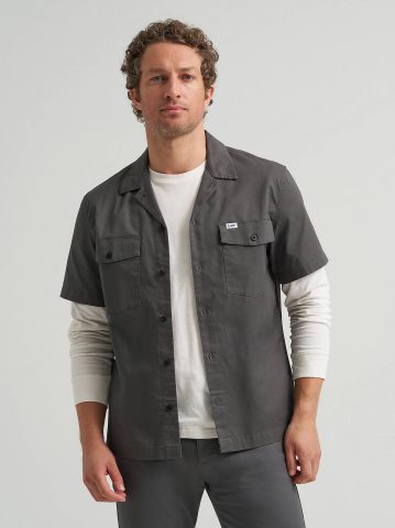 Men's Short Sleeve Relaxed Fit Button Down Workshirt Men's Short Sleeve Relaxed Fit Button Down Workshirt