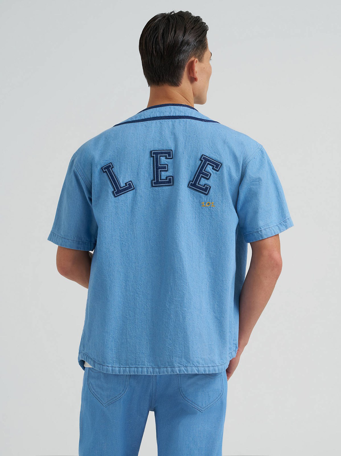 Men's Lee 101 Oversized Button Down Baseball Shirt - view 4