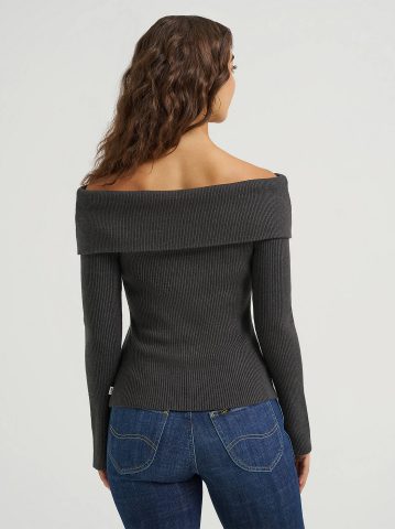 Women's Off The Shoulder Ribbed Sweater
