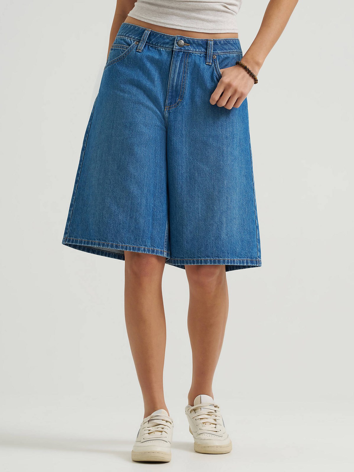 Women's Long Denim Short - view 3