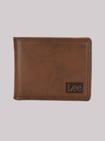 Men's Embossed Logo Tumbled Passcase Wallet