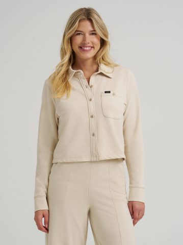 Women's All Purpose Solid Knit Button Down Shirt Women's All Purpose Solid Knit Button Down Shirt