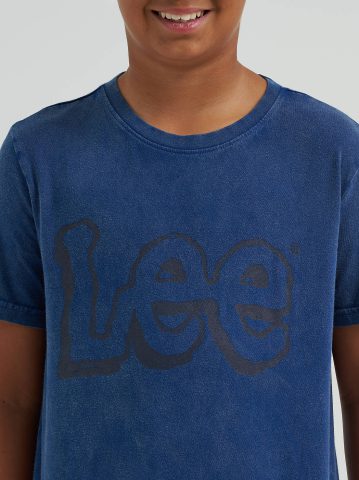 Boy's Stone Wash Jersey Logo Tee