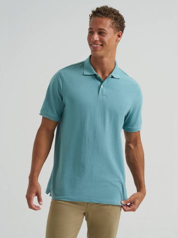Men's Solid Mini Pique Polo Shirt Men's Solid Mini Pique Polo Shirt