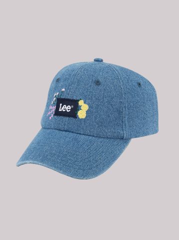 Women's Flower Embroidered Denim Dad Cap