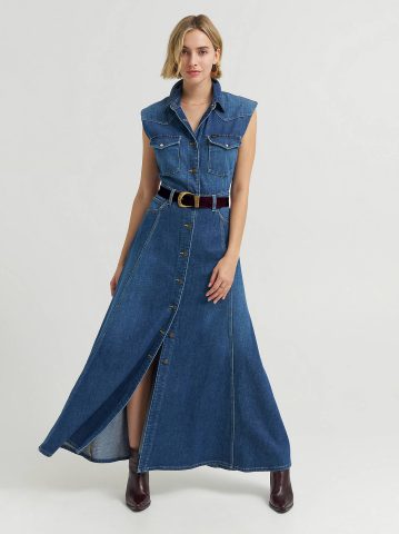Women's Belted Maxi Shirt Dress Women's Belted Maxi Shirt Dress