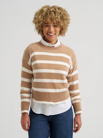 Women's Striped Chenille Sweater