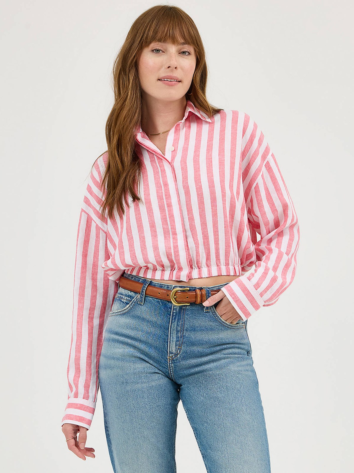 Women's Elastic Waist Pocketless Shirt