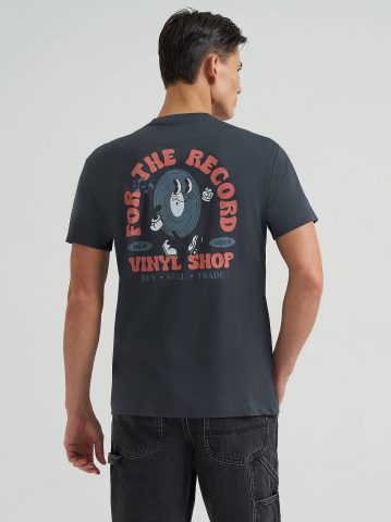 Men's Relaxed Fit Vinyl Shop Graphic Tee
