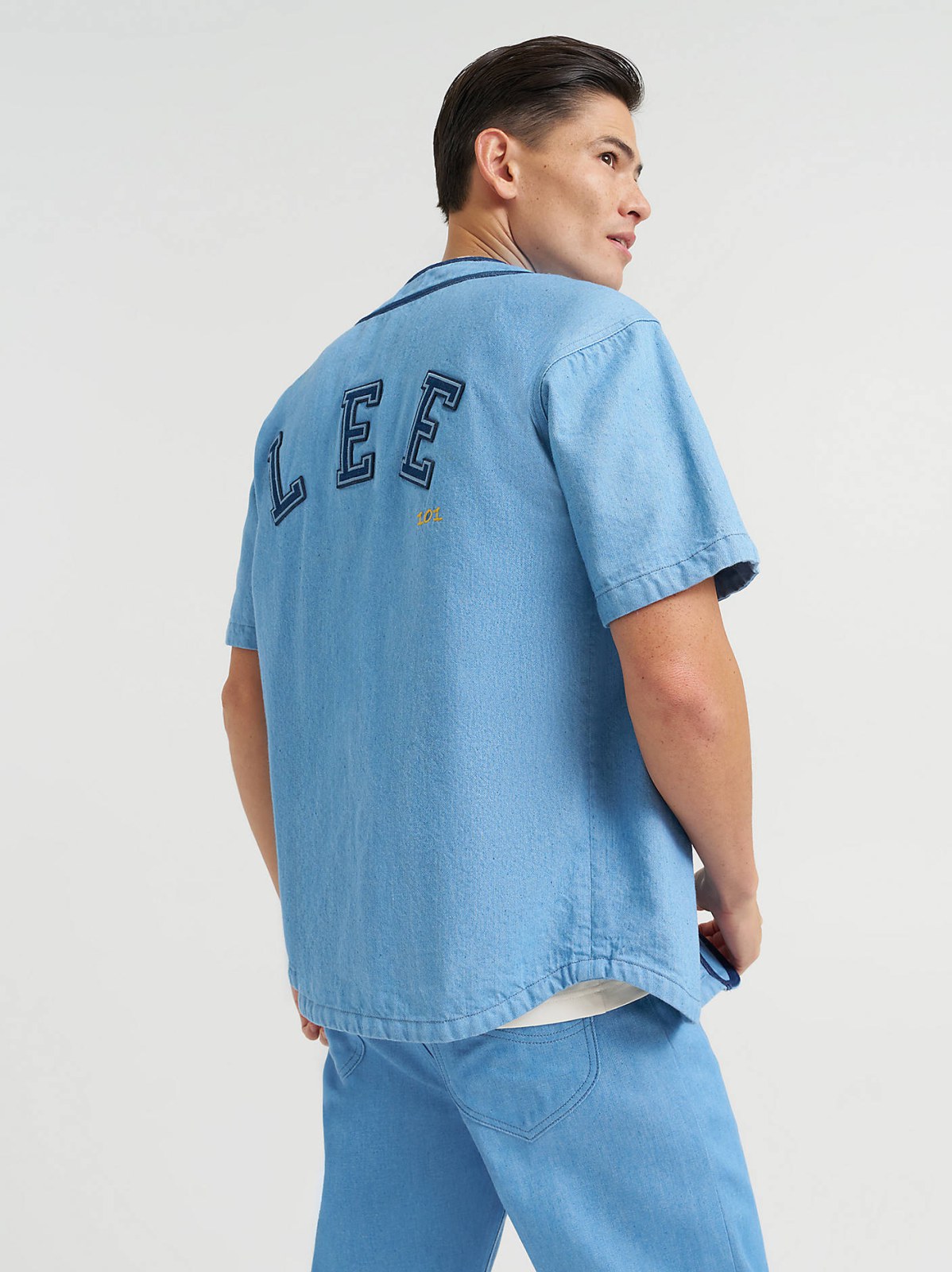 Men's Lee 101 Oversized Button Down Baseball Shirt - view 2