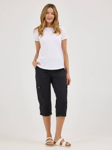 Women's Ultra Lux Comfort with Flex-to-Go Relaxed Fit Cargo Capri