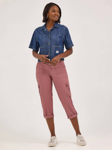 Women's Ultra Lux Comfort with Flex-to-Go Relaxed Fit Cargo Capri