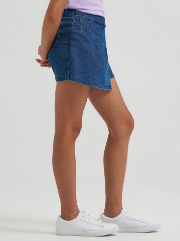 Girl's Pleated Denim Skort