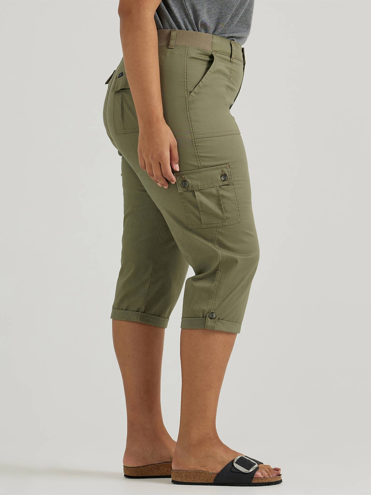 Women's Ultra Lux Comfort with Flex-To-Go Relaxed Fit Cargo Capri (Plus) - view 4