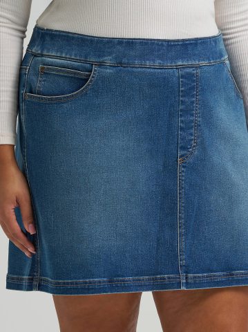 Women's Pull On Denim Skort (Plus)