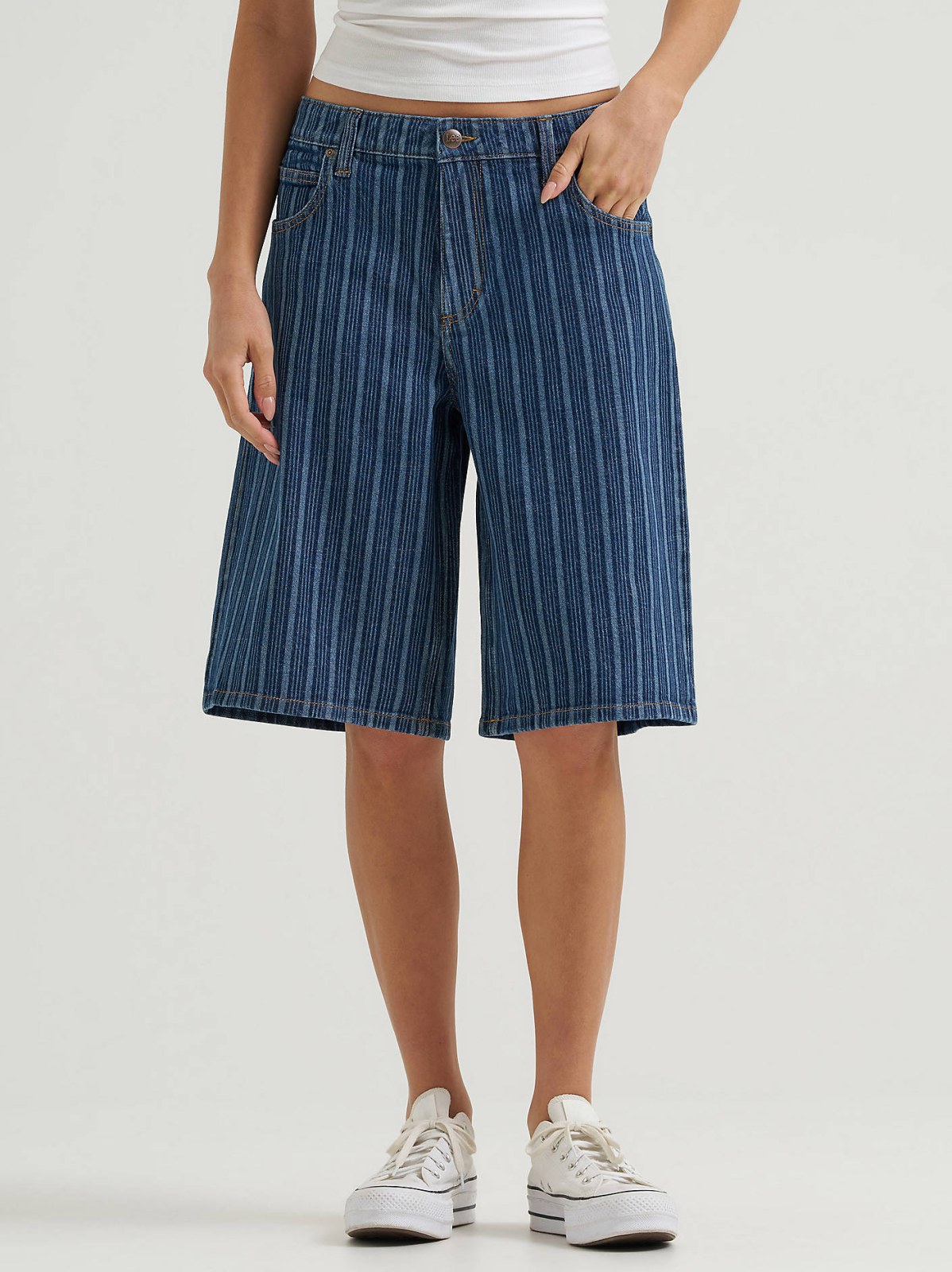 Women's Long Denim Short - view 3
