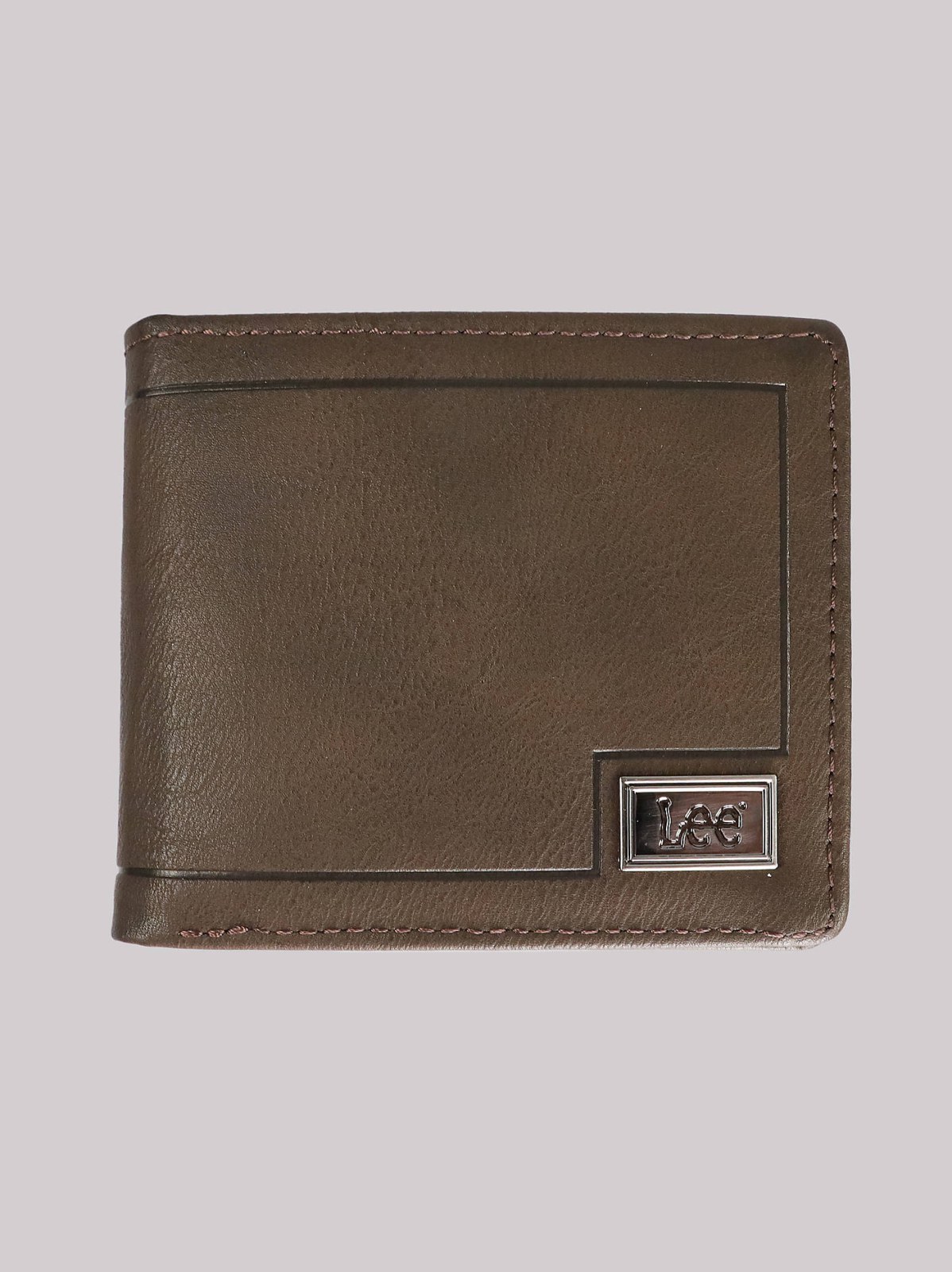Men's Metal Logo Tumbled Passcase Wallet