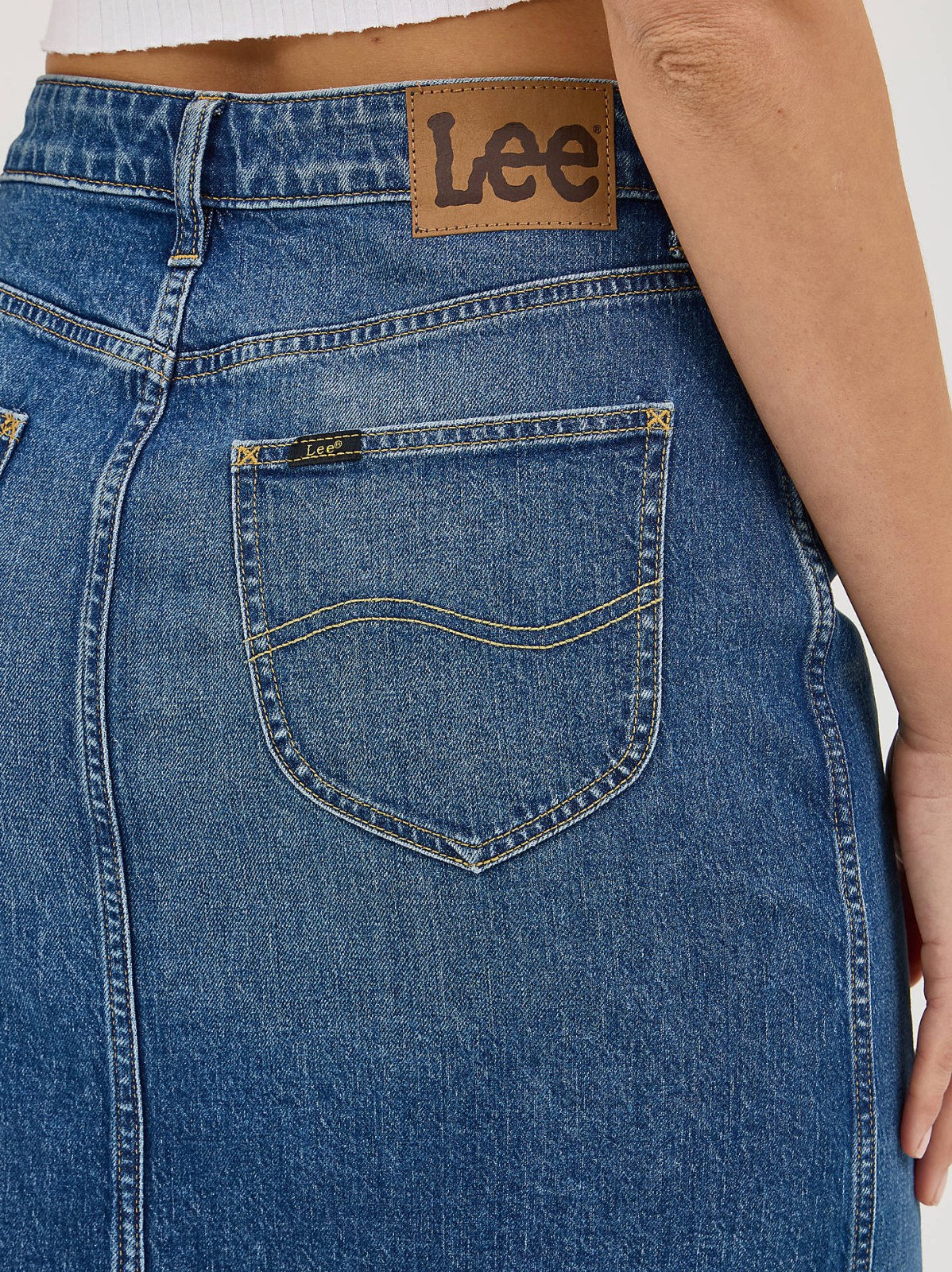 Women's Legendary Back Slit Denim Skirt - view 5