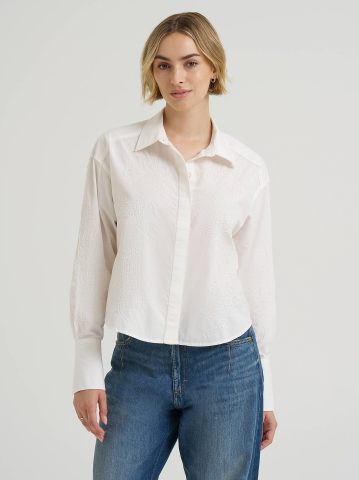 Women's Embroidered Button Down Shirt