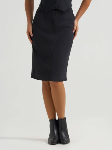 Women's High Rise Pull On Knit Pencil Skirt — alternate view