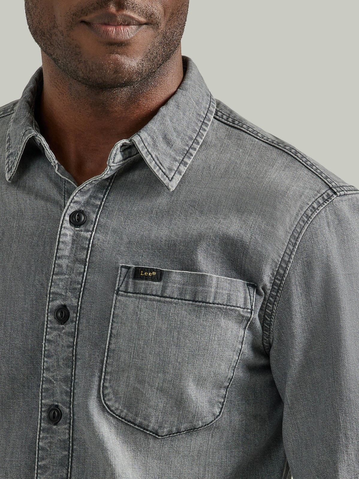 Men's Extreme Motion All Purpose Denim Button Down Shirt - view 4