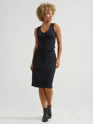 Women's High Rise Pull On Knit Pencil Skirt