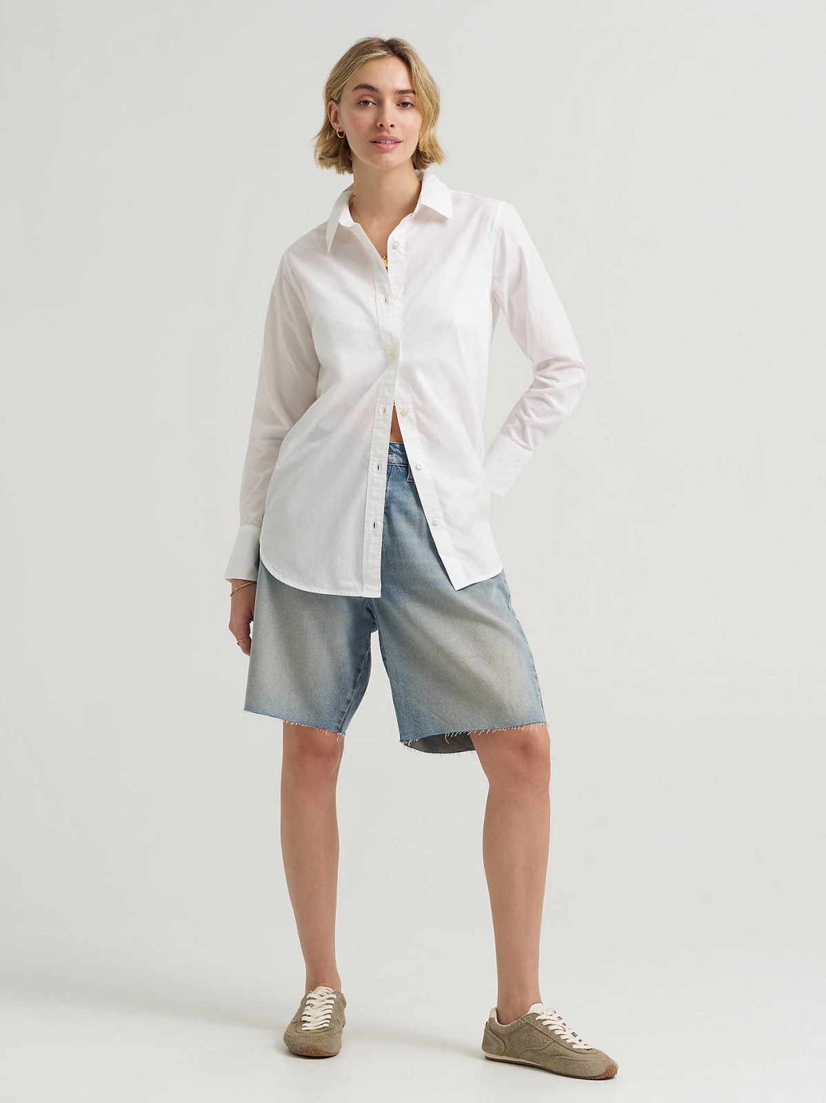 Women's Classic Pocketless Button Down Shirt - view 3
