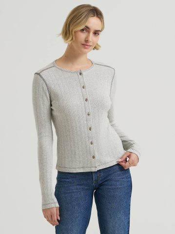 Women's Pointelle Cardigan Sweater — alternate view