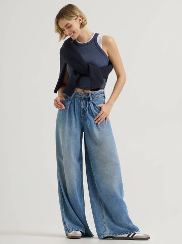 Women's Premium LQD Slouchy Pleated Trouser Jean — alternate view