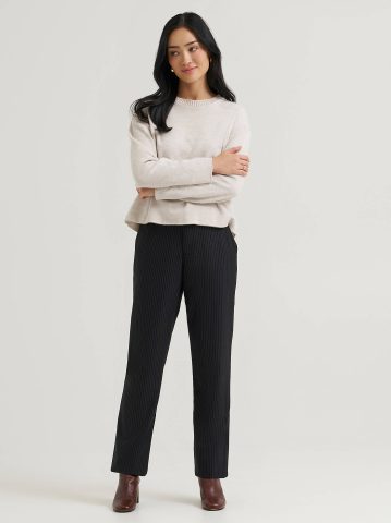 Women's Wrinkle Free Relaxed Fit Straight Leg Pant — alternate view