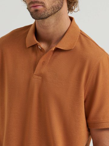 Men's Solid Mini Pique Polo Shirt