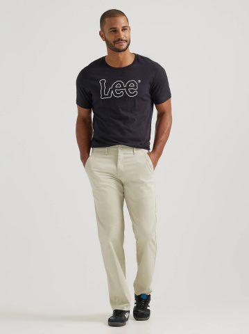 Men's Extreme Motion Flat Front Khaki Pant