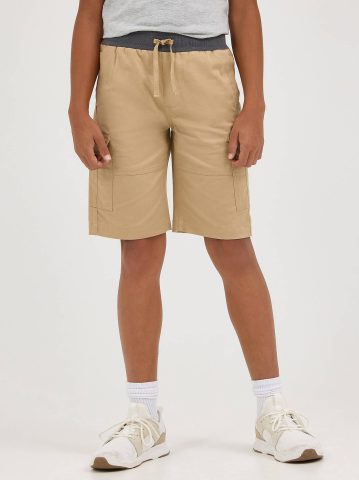 Boy's Rib Stretch Pull On Cargo Short