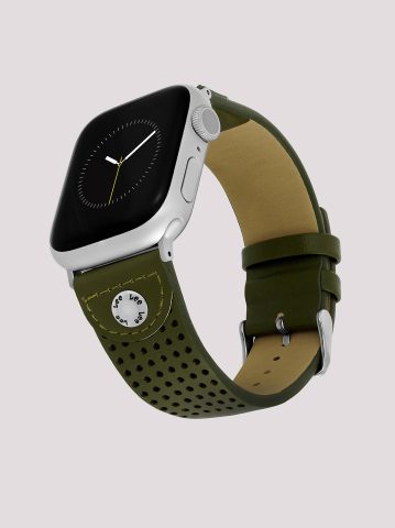 Perforated Vegan Leather Universal Watchband — alternate view