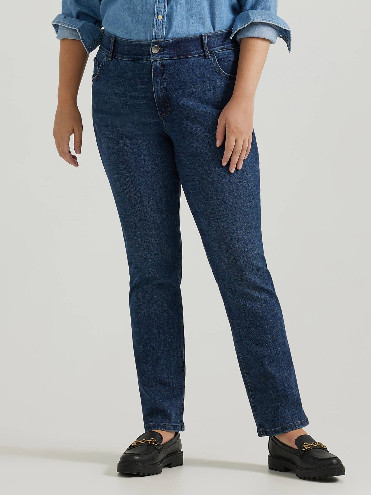 Women's Ultra Lux Comfort with Flex Motion Straight Jean (Plus) - view 2