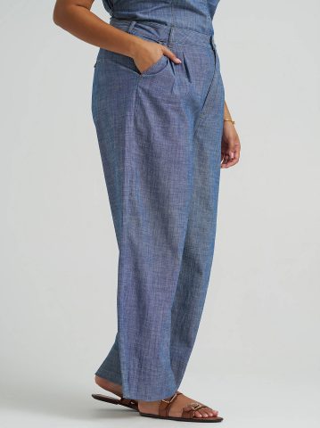 Women's Loose Pleated Trouser Pant (Plus)