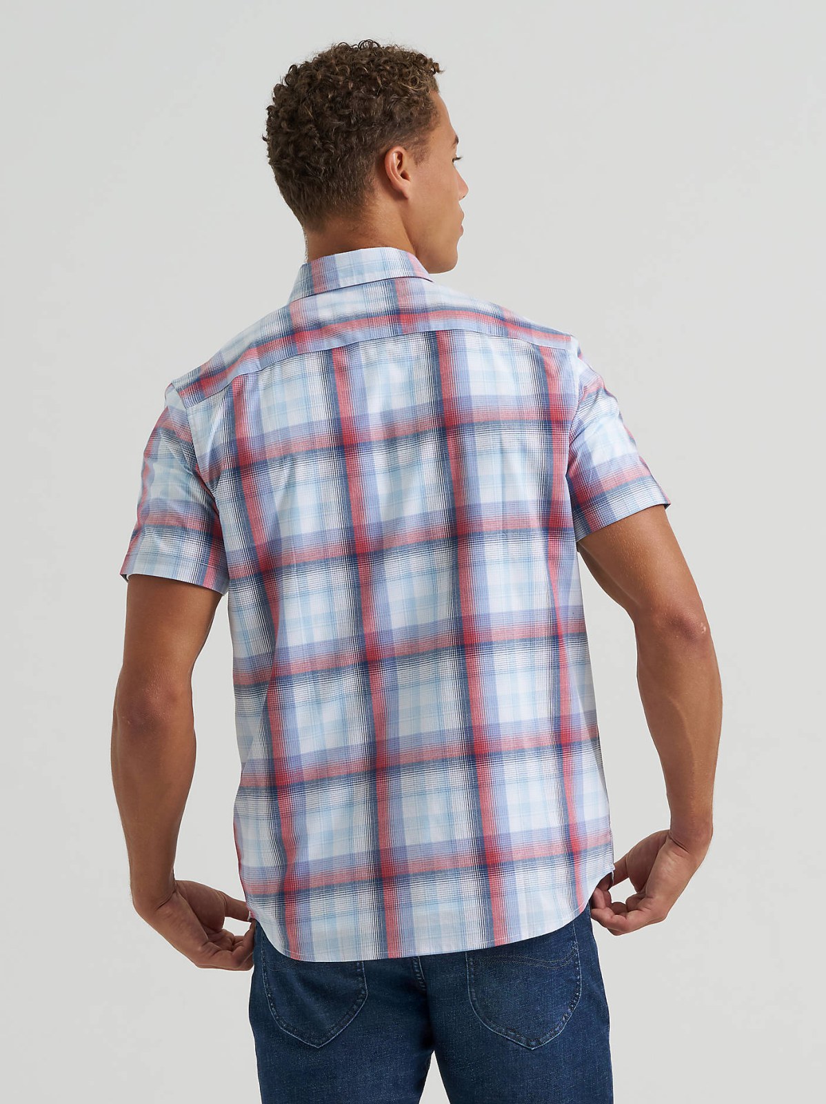 Men's One Pocket Plaid Button Down Shirt - view 2